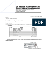 1.penawaran Harga Service Forklift Komatsu FD50-8 PT. CHEIL JEDANG INDONESIA 12-09 - 2023