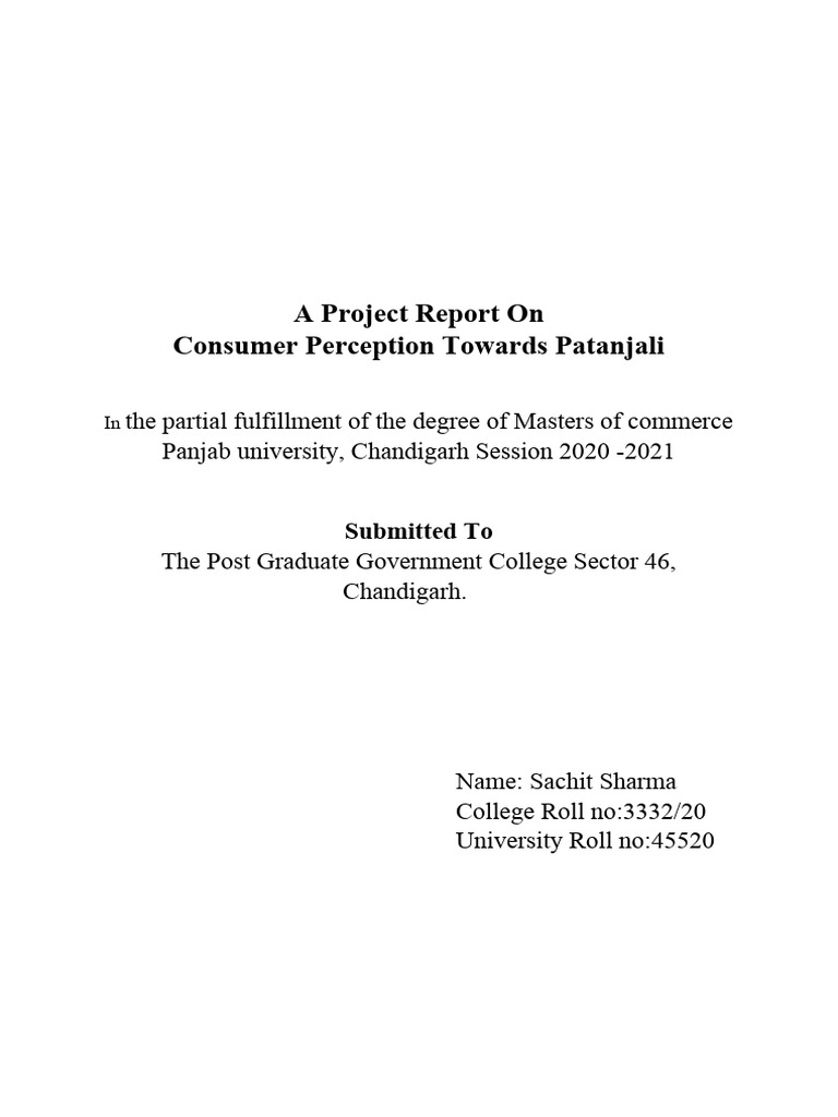 Importance Of A Project Report