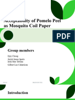 Acceptability of Pomelo Peel As Mosquito Coil Paper PPT Final Defense GREEN