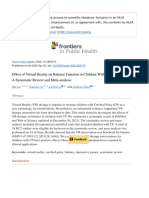 Effect of Virtual Reality On Balance Function in Children With Cerebral Palsy - A Systematic Review and Meta-Analysis - PMC