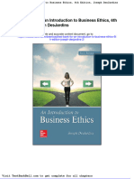 Test Bank For An Introduction To Business Ethics 6th Edition Joseph Desjardins 2