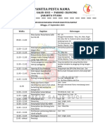 Rundown Kegiatan Misa Syukur Dan Pesta Rakyat