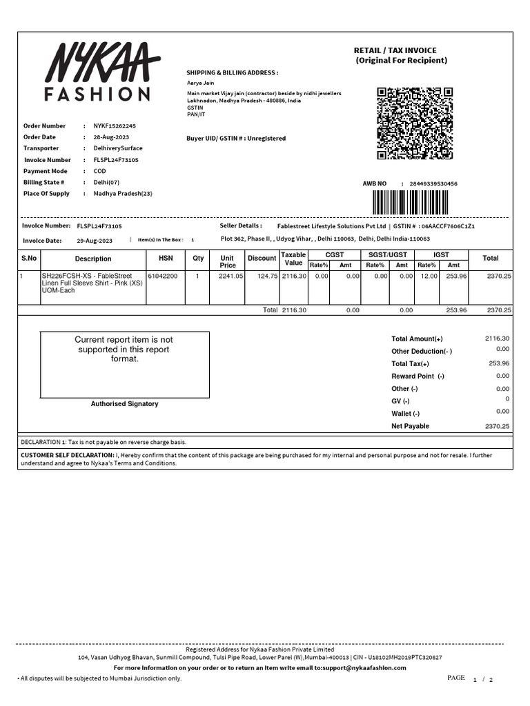 Invoice 2 | PDF | Invoice | Taxes