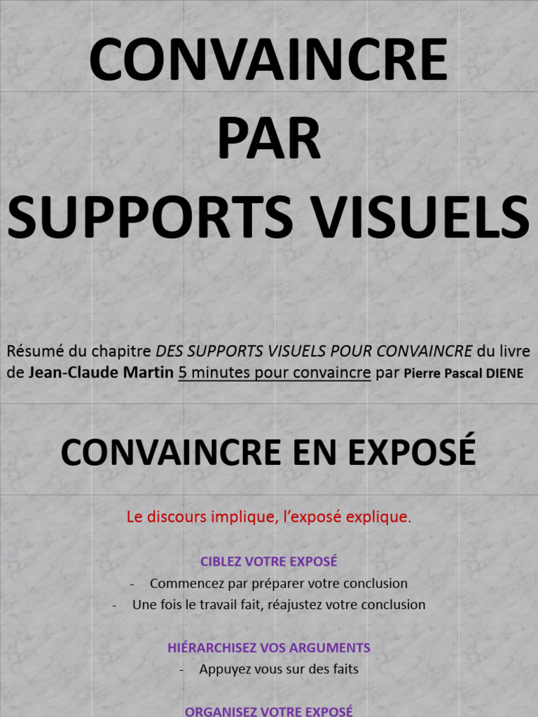 Convaincre avec des Supports Visuels | PDF | Évolution de carrière