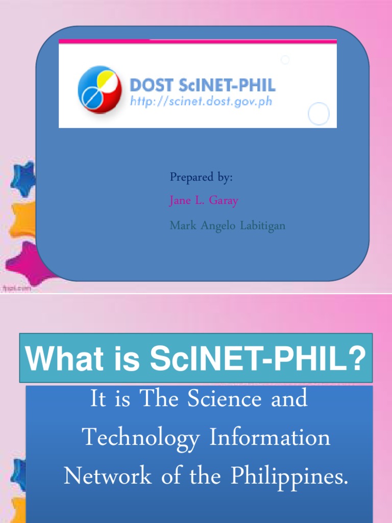Overview of ScINET-PHIL Network | PDF | Science & Mathematics | Computers
