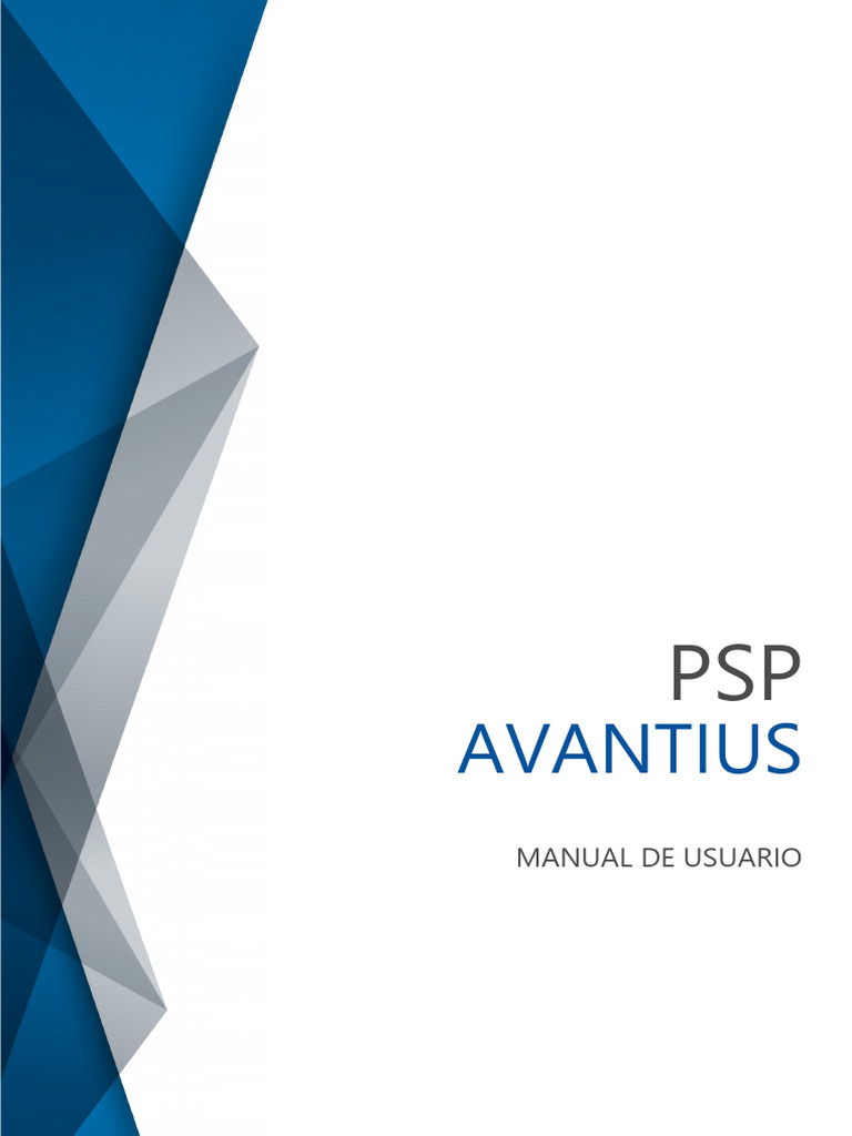 Manual de Usuario PSP Avantius | PDF