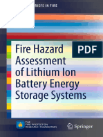 Fire Hazard Assessment of Lithium Ion BatteryStorage Systems