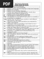 Questions For Practice Chapter - 1