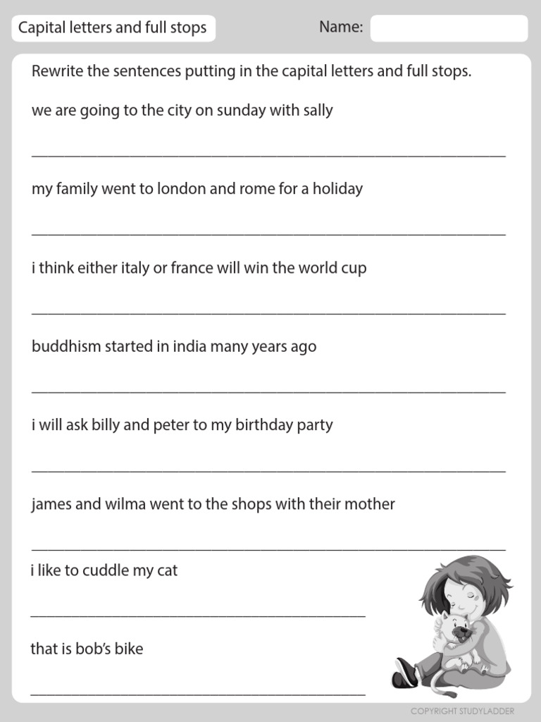 Capital Letter and Full Stops | PDF