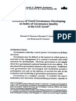 Indicators of Good Governance - Manasan Gonzales, and Gaffud.