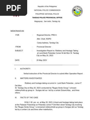 INVESTIGATION REPORT