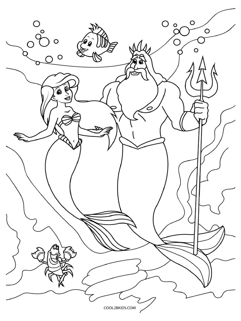 The Little Mermaid 3 Coloring Pages | PDF