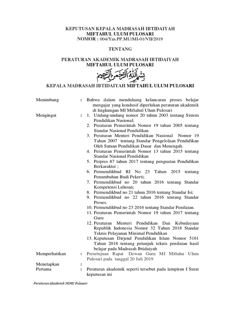 PERATURAN AKADEMIK MIPUL TH 19 20 PDF