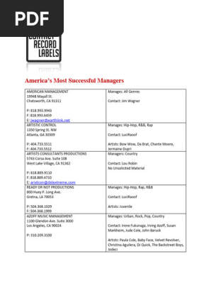 Contact Record Label Info