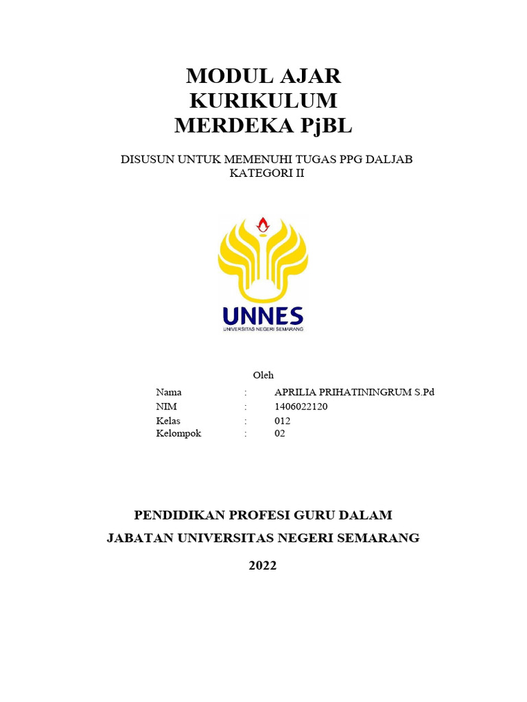 PJBL Contoh | PDF