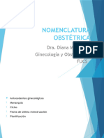 Nomenclatura Obstetrica