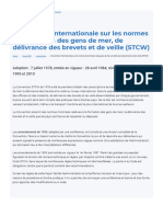 Convention internationale sur les normes de formation des gens de mer, de délivrance des brevets et de veille (STCW)