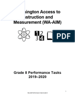 WAAIM Grade 8 Performance Tasks 2019-2020