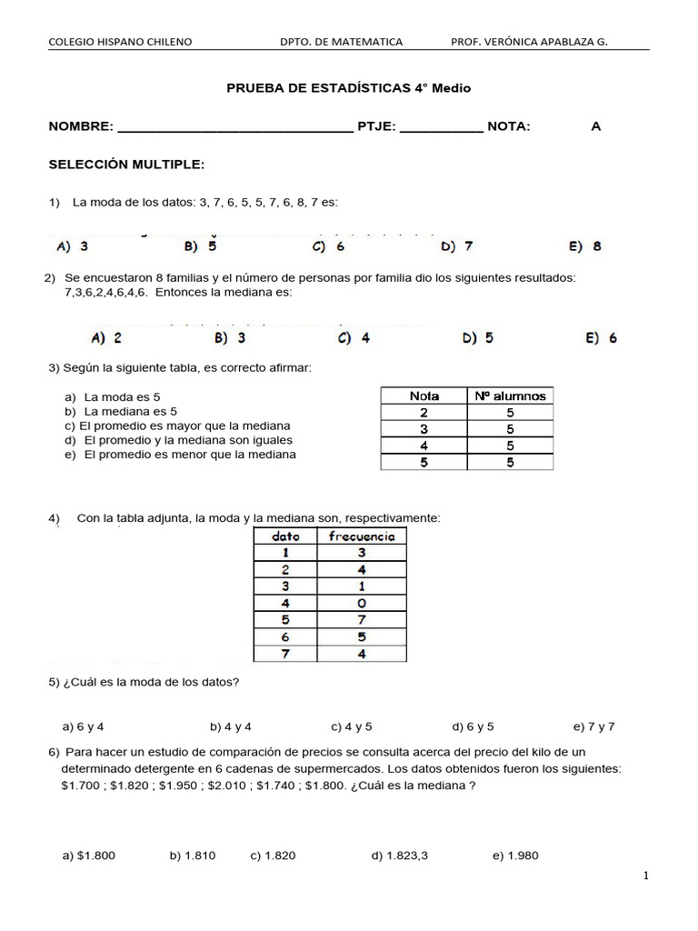 Prueba de medidas central pdf