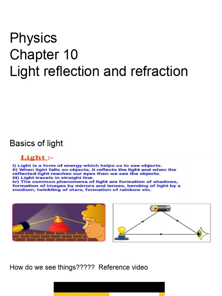 Light Reflection and Refraction Basics | PDF