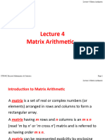 ITP3902 DMS Lec 4 Matrix Arithmetic