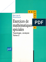 Bernard Gostiaux-Exercices de Math - Matiques SP - Ciales, Tome 2 - Topologie, Analyse-Presses Universitaires de France (1997)
