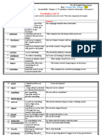 Vocab List 11 Worksheet HW