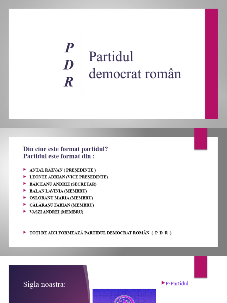 Partidul Democrat Român4 | PDF