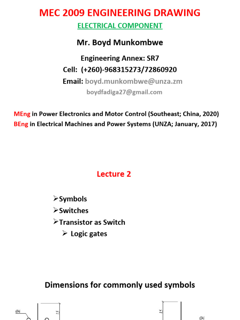 MEC 2009 Electrical Components Overview | PDF | Switch | Logic Gate