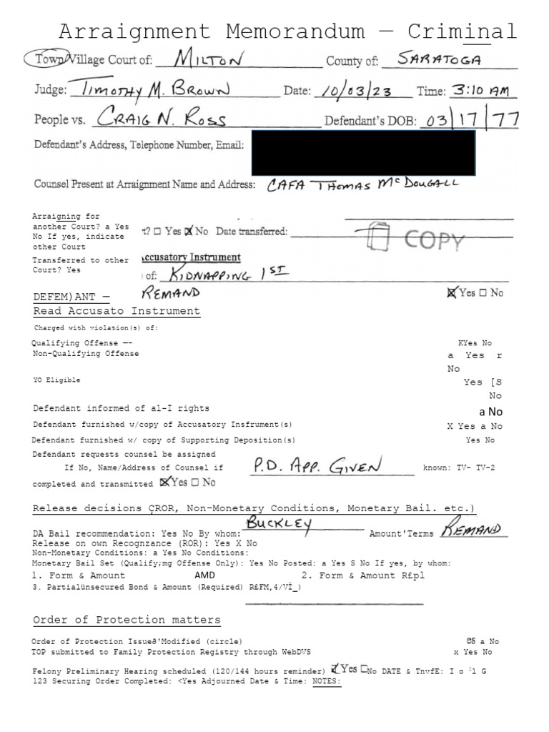 Craig Ross Complaint Download Free PDF Bail Public Law