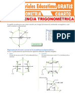Circunferencia Trigonométrica para Cuarto Grado de Secundaria