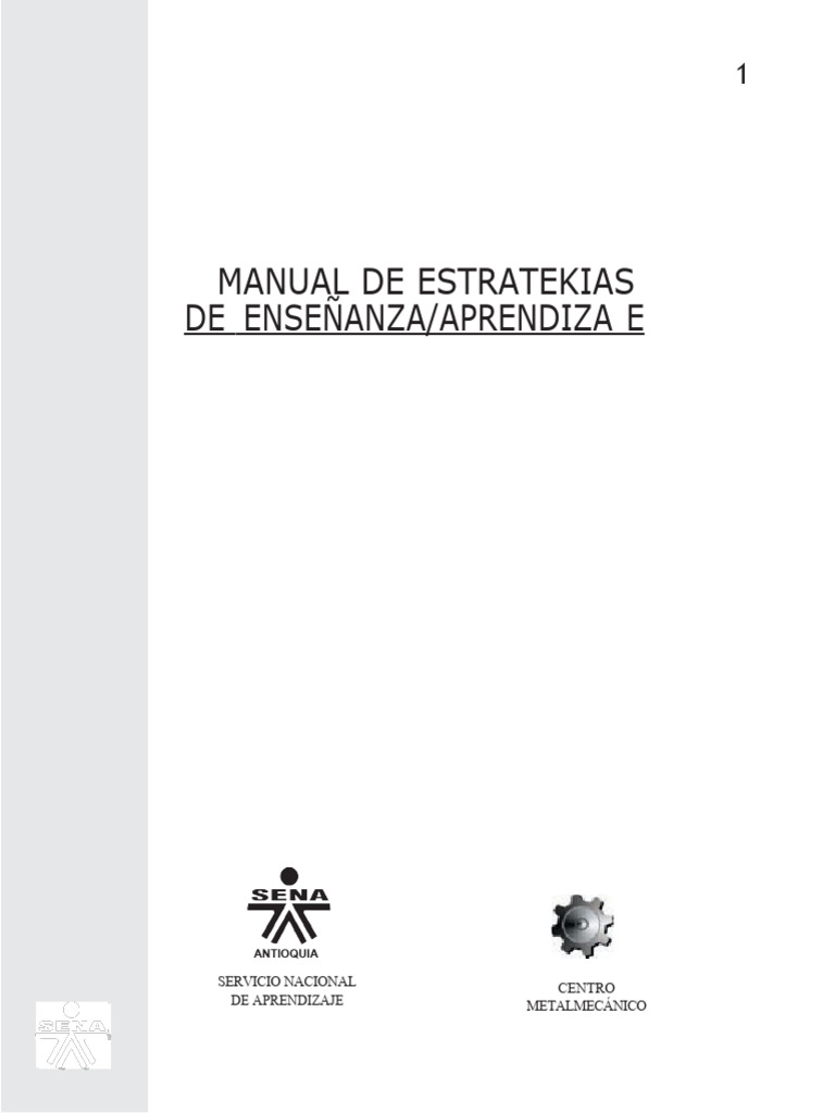 Manual de Estrategias de Enseñanza | PDF | Enseñando | Aprendizaje