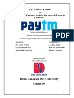 A Study On Customer Satisfaction Towards Paytm in Lucknow