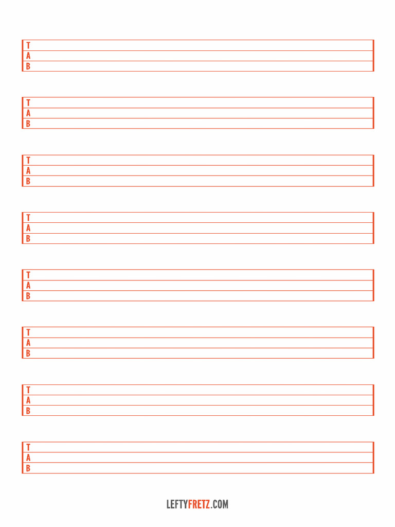 Blank Bass Tab Paper 8 PDF