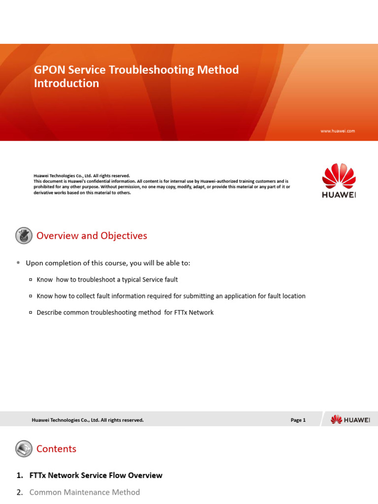GPON Voice Service Troubleshooting Guide | PDF