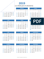 Calendario para Cualquier Año de Un Vistazo (Vertical)