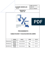 Sgsst-Pro-01 Procedimiento de Trabajo Habilitación y Colocación - de - Acero - Corrugado.