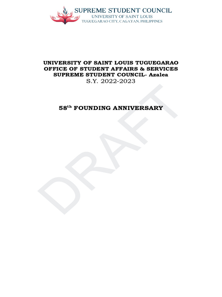 Event Guidelines for Founding Anniversary | PDF