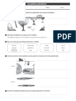 Ejercicios Palabras Polisemicas 5 Primaria PDF Con Soluciones