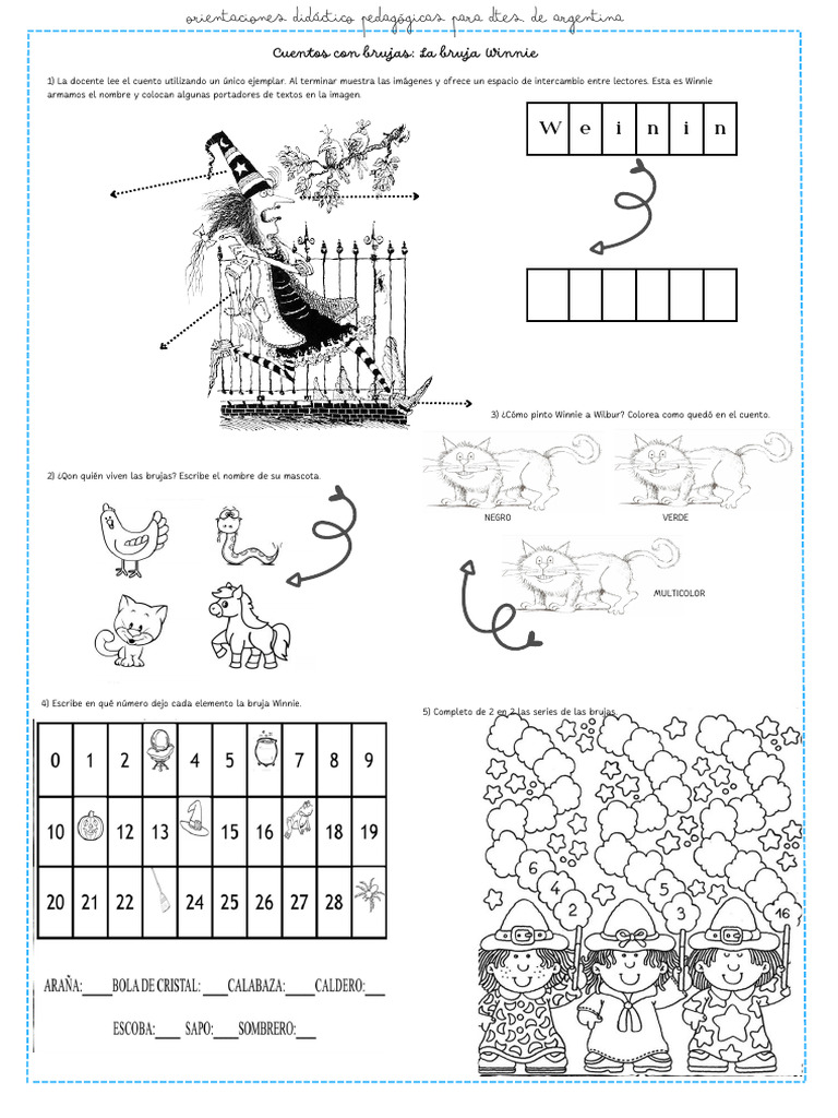 Cuento LA BRUJA WINNIE ACTIVIDADES de ORIENTACIONES DIDACTICO ...