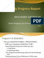 Monthly Progress Report