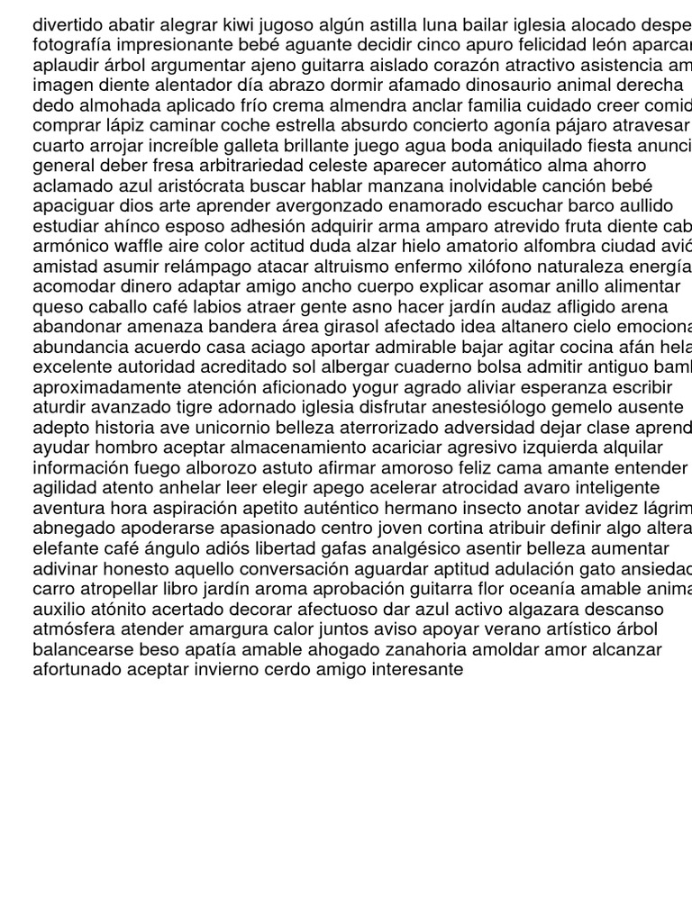 Palabras Aleatorias y Creativas | PDF