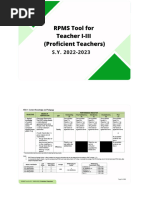 Annex A1 Rpms Tool For Proficient Teachers Sy 2022 2023 - Compress