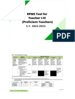 Annex A1 Rpms Tool For Proficient Teachers Sy 2022 2023 - Compress