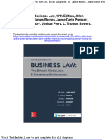 Test Bank For Business Law 17th Edition Arlen Langvardt A James Barnes Jamie Darin Prenkert Martin A Mccrory Joshua Perry L Thomas Bowers Jane Mallor