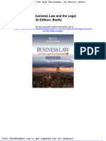 Test Bank For Business Law and The Legal Environment 6th Edition Beatty