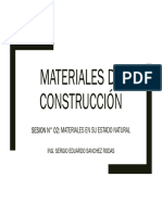 Materiales de Construcción - Sesión 2 - Ing. Sergio Sanchez Rodas