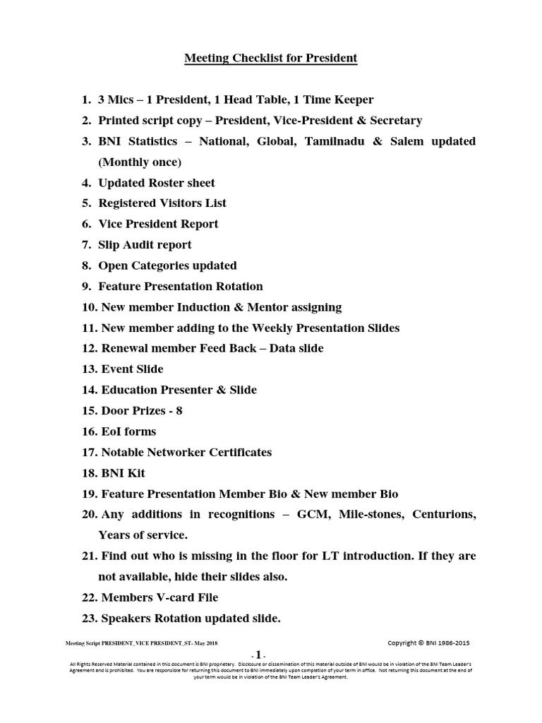Chapter Meeting Script - Modified Sep 23 | PDF | Career & Growth