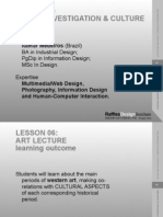 Design, Investigation & Culture: LESSON 06