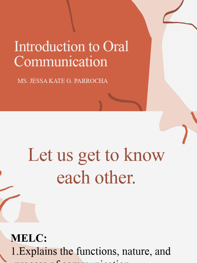 Introduction To Oral Communication | PDF | Career & Growth